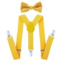 Adjustable Y-Back Elastic Suspender & Bow for Babies, Kids, Boys & Girls(8-15 years)
