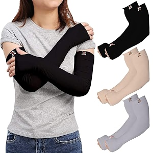 rrc uv sun protection arm sleeves for men amp women upf 50 arm cover for outdoor sports bikingcricketcycling golf winter special black color - 1 pair
