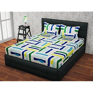 rrc super soft brushed microfiber cotton double bedsheet with 2 pillow covers90x100inches bedsheet with 17x27inches pillow coverswrinkle freebreathable bedsheet with pillow covers