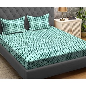 rrc super soft brushed microfiber cotton double bedsheet with 2 pillow covers90x100inches bedsheet with 17x27inches pillow coverswrinkle freebreathable bedsheet with pillow covers