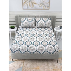 rrc super soft brushed microfiber cotton double bedsheet with 2 pillow covers90x100inches bedsheet with 17x27inches pillow coverswrinkle freebreathable bedsheet with pillow covers