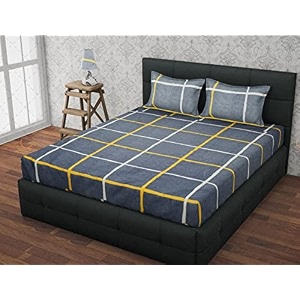 rrc super soft brushed microfiber cotton double bedsheet with 2 pillow covers90x100inches bedsheet with 17x27inches pillow coverswrinkle freebreathable bedsheet with pillow covers