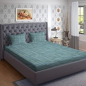 rrc super soft brushed microfiber cotton double bedsheet with 2 pillow covers90x100inches bedsheet with 17x27inches pillow coverswrinkle freebreathable bedsheet with pillow covers