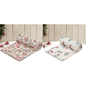 rrc super soft brushed microfiber cotton single duvet coverspack of 260x90inches duvet covercomforter coverrajai coverfloralblanket coverquilt cover with zipper with four corner ties