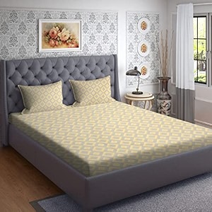 rrc super soft brushed microfiber cotton double bedsheet with 2 pillow covers90x100inches bedsheet with 17x27inches pillow coverswrinkle freebreathable bedsheet with pillow covers