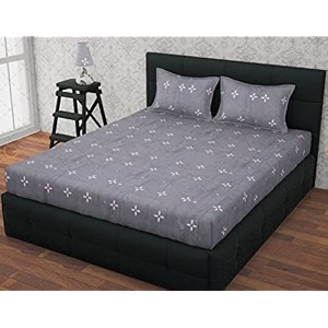 rrc super soft brushed microfiber cotton double bedsheet with 2 pillow covers90x100inches bedsheet with 17x27inches pillow coverswrinkle freebreathable bedsheet with pillow covers