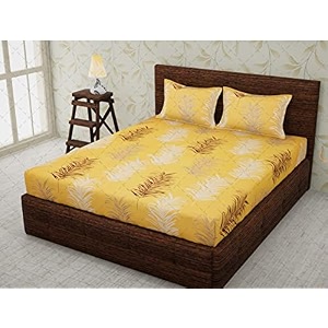 rrc super soft brushed microfiber cotton double bedsheet with 2 pillow covers90x100inches bedsheet with 17x27inches pillow coverswrinkle freebreathable bedsheet with pillow covers