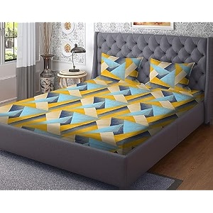 rrc super soft brushed microfiber cotton double bedsheet with 2 pillow covers90x100inches bedsheet with 17x27inches pillow coverswrinkle freebreathable bedsheet with pillow covers