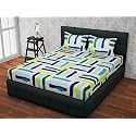 RRC Super Soft Brushed Microfiber Cotton Double Bedsheet with 2 Pillow Covers,90X100(Inches) Bedsheet with 17X27(inches) Pillow Covers,Wrinkle Free,Breathable Bedsheet with Pillow Covers