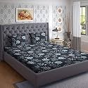 RRC Super Soft Brushed Microfiber Cotton Double Bedsheet with 2 Pillow Covers,90X100(Inches) Bedsheet with 17X27(inches) Pillow Covers,Wrinkle Free,Breathable Bedsheet with Pillow Covers