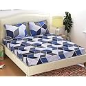 RRC Super Soft Brushed Microfiber Cotton Double Bedsheet with 2 Pillow Covers,90X100(Inches) Bedsheet with 17X27(inches) Pillow Covers,Wrinkle Free,Breathable Bedsheet with Pillow Covers
