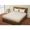 RRC Super Soft Brushed Microfiber Cotton Double Bedsheet with 2 Pillow Covers,90X100(Inches) Bedsheet with 17X27(inches) Pillow Covers,Wrinkle Free,Breathable Bedsheet with Pillow Covers