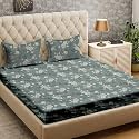RRC Super Soft Brushed Microfiber Cotton Double Bedsheet with 2 Pillow Covers,90X100(Inches) Bedsheet with 17X27(inches) Pillow Covers,Wrinkle Free,Breathable Bedsheet with Pillow Covers