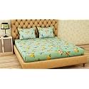 RRC Super Soft Brushed Microfiber Cotton Double Bedsheet with 2 Pillow Covers,90X100(Inches) Bedsheet with 17X27(inches) Pillow Covers,Wrinkle Free,Breathable Bedsheet with Pillow Covers
