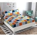 RRC Super Soft Brushed Microfiber Cotton Double Bedsheet with 2 Pillow Covers,90X100(Inches) Bedsheet with 17X27(inches) Pillow Covers,Wrinkle Free,Breathable Bedsheet with Pillow Covers