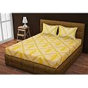 RRC Super Soft Brushed Microfiber Cotton Double Bedsheet with 2 Pillow Covers,90X100(Inches) Bedsheet with 17X27(inches) Pillow Covers,Wrinkle Free,Breathable Bedsheet with Pillow Covers