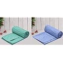 RRC Super Soft Brushed Microfiber Cotton Single Duvet Covers,Pack of 2,60X90(Inches) Duvet Cover/Comforter Cover/Rajai Cover/Floral/Blanket Cover/Quilt Cover with Zipper with Four Corner Ties
