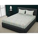 RRC Super Soft Brushed Microfiber Cotton Double Bedsheet with 2 Pillow Covers,90X100(Inches) Bedsheet with 17X27(inches) Pillow Covers,Wrinkle Free,Breathable Bedsheet with Pillow Covers