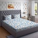 RRC Super Soft Brushed Microfiber Cotton Double Bedsheet with 2 Pillow Covers,90X100(Inches) Bedsheet with 17X27(inches) Pillow Covers,Wrinkle Free,Breathable Bedsheet with Pillow Covers