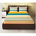 RRC Super Soft Brushed Microfiber Cotton Double Bedsheet with 2 Pillow Covers,90X100(Inches) Bedsheet with 17X27(inches) Pillow Covers,Wrinkle Free,Breathable Bedsheet with Pillow Covers