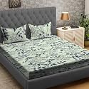 RRC Super Soft Brushed Microfiber Cotton Double Bedsheet with 2 Pillow Covers,90X100(Inches) Bedsheet with 17X27(inches) Pillow Covers,Wrinkle Free,Breathable Bedsheet with Pillow Covers