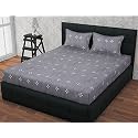 RRC Super Soft Brushed Microfiber Cotton Double Bedsheet with 2 Pillow Covers,90X100(Inches) Bedsheet with 17X27(inches) Pillow Covers,Wrinkle Free,Breathable Bedsheet with Pillow Covers