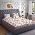 RRC Super Soft Brushed Microfiber Cotton Double Bedsheet with 2 Pillow Covers,90X100(Inches) Bedsheet with 17X27(inches) Pillow Covers,Wrinkle Free,Breathable Bedsheet with Pillow Covers