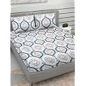 RRC Super Soft Brushed Microfiber Cotton Double Bedsheet with 2 Pillow Covers,90X100(Inches) Bedsheet with 17X27(inches) Pillow Covers,Wrinkle Free,Breathable Bedsheet with Pillow Covers