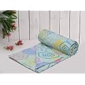 RRC Super Soft Microfiber Cotton Double Duvet Cover/Comforter Cover/Rajai Cover/Blanket Cover/Quilt Cover King Size 90X 100(Inches) with Zipper with Four Corner Ties