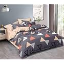 RRC Super Soft Microfiber Cotton Double Duvet Cover/Comforter Cover/Rajai Cover/Blanket Cover/Quilt Cover King Size 90X 100(Inches) with Zipper with Four Corner Ties