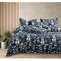 RRC Super Soft Microfiber Cotton Double Duvet Cover/Comforter Cover/Rajai Cover/Blanket Cover/Quilt Cover King Size 90X 100(Inches) with Zipper with Four Corner Ties