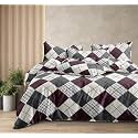 RRC Super Soft Microfiber Cotton Double Duvet Cover/Comforter/Rajai/Blanket/Quilt King Size 90X 100 Inches With Zipper and Four Corner Ties