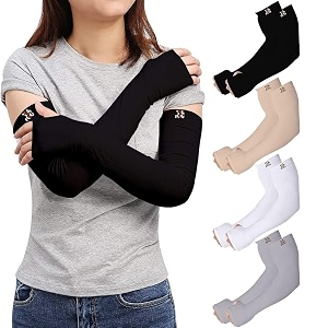 rrc uv sun protection arm sleeves for men amp women upf 50 arm cover for outdoor sports bikingcricketcycling golf winter special black color - 1 pair