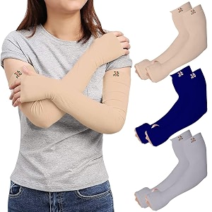 rrc uv sun protection arm sleeves for men amp women upf 50 arm cover for outdoor sports bikingcricketcycling golf winter special black color - 1 pair