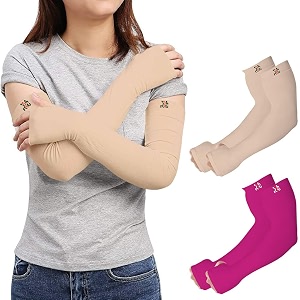 rrc uv sun protection arm sleeves for men amp women upf 50 arm cover for outdoor sports bikingcricketcycling golf winter special black color - 1 pair