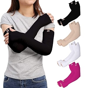 rrc uv sun protection arm sleeves for men amp women upf 50 arm cover for outdoor sports bikingcricketcycling golf winter special black color - 1 pair