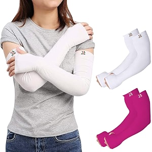 rrc uv sun protection arm sleeves for men amp women upf 50 arm cover for outdoor sports bikingcricketcycling golf winter special black color - 1 pair