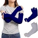 RRC UV Sun Protection Arm Sleeves for Men &amp; Women, UPF 50 Arm Cover for Outdoor Sports. Biking,Cricket,Cycling, Golf Winter Special Black Color - 1 Pair