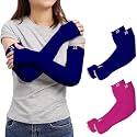 RRC UV Sun Protection Arm Sleeves for Men &amp; Women, UPF 50 Arm Cover for Outdoor Sports. Biking,Cricket,Cycling, Golf Winter Special Black Color - 1 Pair