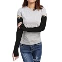 RRC UV Sun Protection Arm Sleeves for Men &amp; Women, UPF 50 Arm Cover for Outdoor Sports. Biking,Cricket,Cycling, Golf Winter Special Black Color - 1 Pair