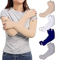 RRC UV Sun Protection Arm Sleeves for Men &amp; Women, UPF 50 Arm Cover for Outdoor Sports. Biking,Cricket,Cycling, Golf Winter Special Black Color - 1 Pair