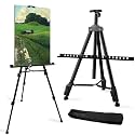 RRFTOK 21-66 Inch Adjustable Art Easel Stand for Painting and Sign, Black