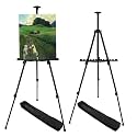 RRFTOK Black 2 Pack Adjustable Art Easel Stand for Painting and Sign
