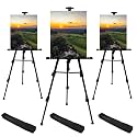 RRFTOK Black 3 Pack 21-66 Inch Art Easel Stand for Painting and Sign