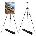 RRFTOK Silver 2 Pack 17-66 Inch Art Easel Stand for Painting and Sign