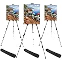 RRFTOK Silver 3 Pack 17-66 Inch Art Easel Stand for Painting and Sign