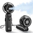 Rrtizan Handheld Misting Fan Portable - Personal Mister Fan Blow Cold Air,5000mAh Rechargeable Battery,100 High Speed,Water Spray Cooling for Summer Outdoor Travel Beach Lash Makeup,Cruise (Black)