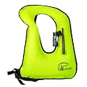 Rrtizan Snorkel Vest, Adults Portable Inflatable Swim Vest Jackets for Snorkeling Swimming Diving Safety(Green)