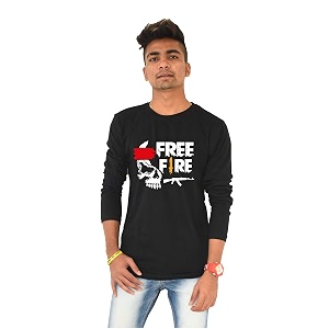 Mens Cotton Free Fire Round Neck Full