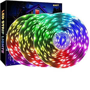 rsct 5 meter non waterproof remote control multicolor led strip light with 16 color rgb and 5050 smd bright 24 keys ir remote controller and supply for home decoration multicolor300led